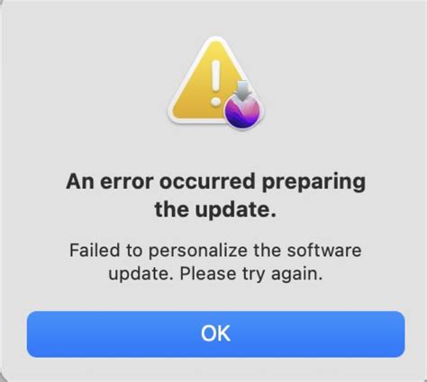 What Causes Failed To Personalize The Software Update Monterey Joe Tech