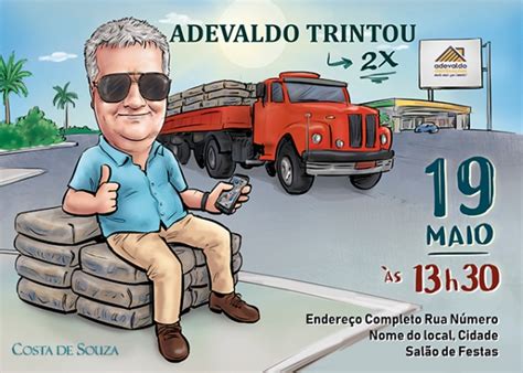 Caricatura Para Aniversário De 60 Anos Costa De Souza