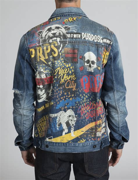 Printed Denim Jacket Diy Denim Jacket Printed Denim Jacket Mens Denim