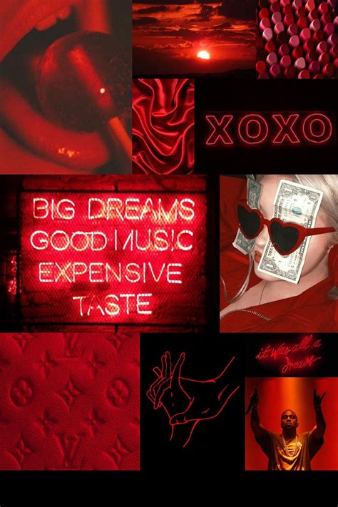 Download and share awesome cool background hd mobile phone wallpapers. Red mood board aesthetic in 2020 | Aesthetic collage ...