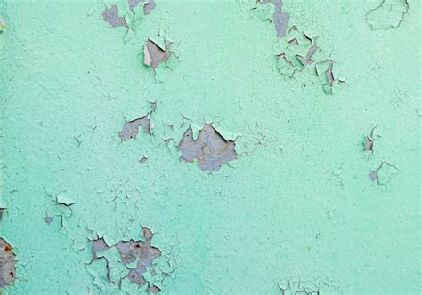 Premium Photo Cracked And Peeling Of Green Color Paint On Steel With