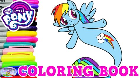 Coloring is good exercise for both children and adults. My Little Pony Coloring Book Rainbow Dash Mermaid Sea Pony ...