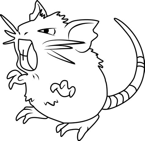 Rattata Pokemon Coloring Pages To Print Free Pokemon Coloring Pages