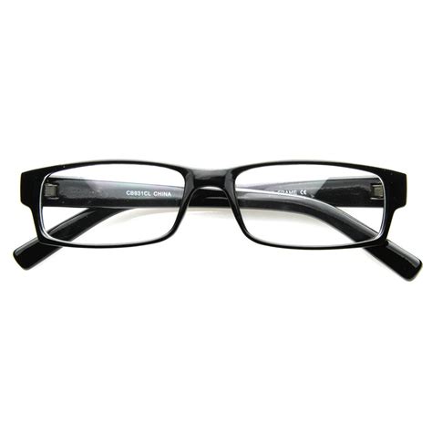 rectangular basic plastic reading clear lens glasses rx able eyewear sunglass la