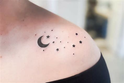 Beautiful Moon And Star Tattoo Designs For Celestial Lovers