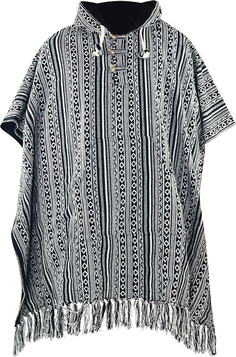 Buy Virblatt Mexican Poncho Men Cotton Blanket Poncho Reversible Wool Poncho