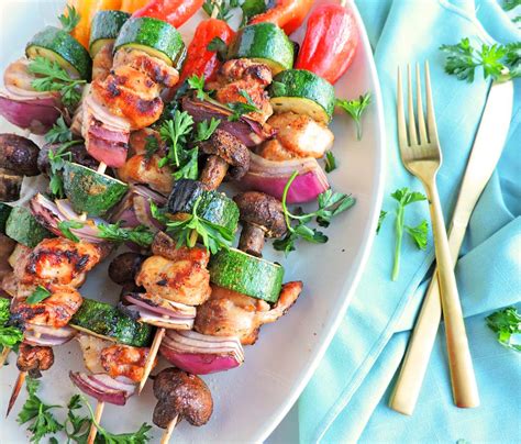 Grilled Balsamic Chicken And Veggie Kabobs Beautiful Eats And Things