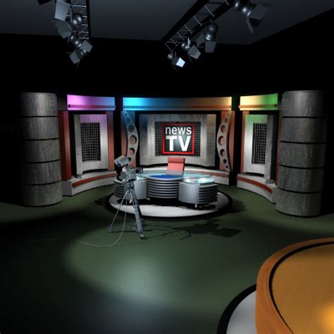 3ds Max Tv News Studio Cameras