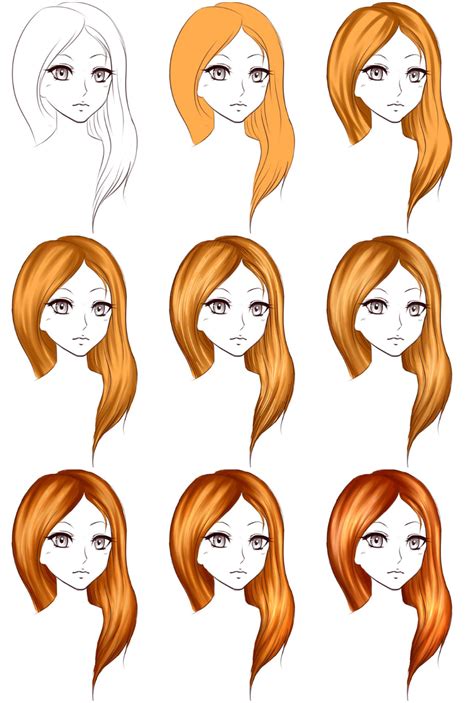 Hair Steps By Maruvie On Deviantart Girl Hair Drawing Step By Step Vrogue