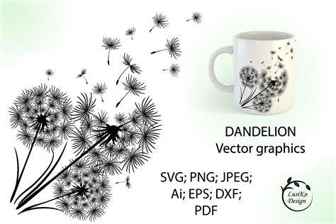 Floral Clipart Dandelion Svg Png  Eps Pdf Ai 763457
