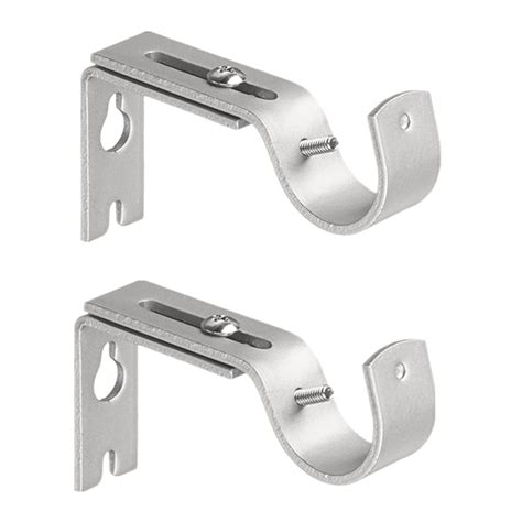 Adjustable Curtain Rod Brackets With Screws Set Of 2 Wall Mounted
