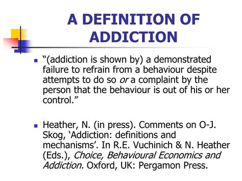 ppt behavioural choice theories of addiction powerpoint presentation id 212644