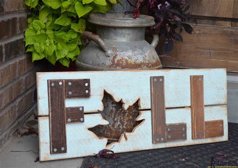 When it comes to autumn, i enjoy decorating. Wooden Fall Sign - Her Tool Belt