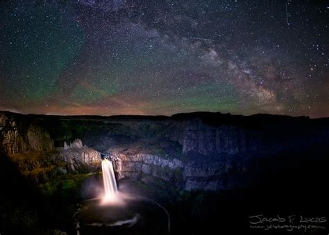 An Astral Concerto The Night Sky Over Palouse Falls In Washington
