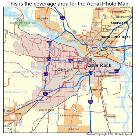 Aerial Photography Map Of Little Rock Ar Arkansas