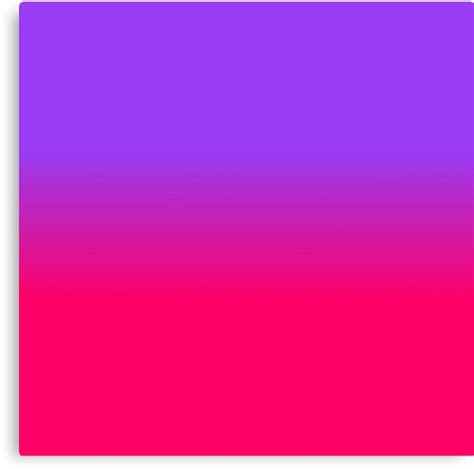 neon purple and neon pink ombre shade color fade canvas print by podartist redbubble