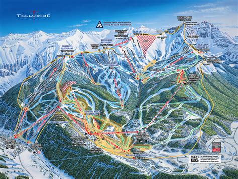 Colorado Ski Maps Telluride Resort Trail Map