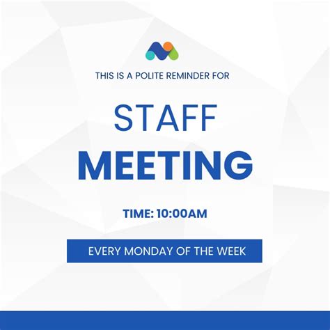 Staff Meeting Flyer Template Postermywall