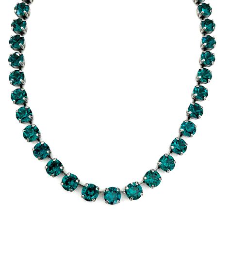 Emerald Green 8mm Swarovski Crystal Necklace Etsy