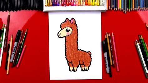How To Draw A Cartoon Llama Art For Kids Hub