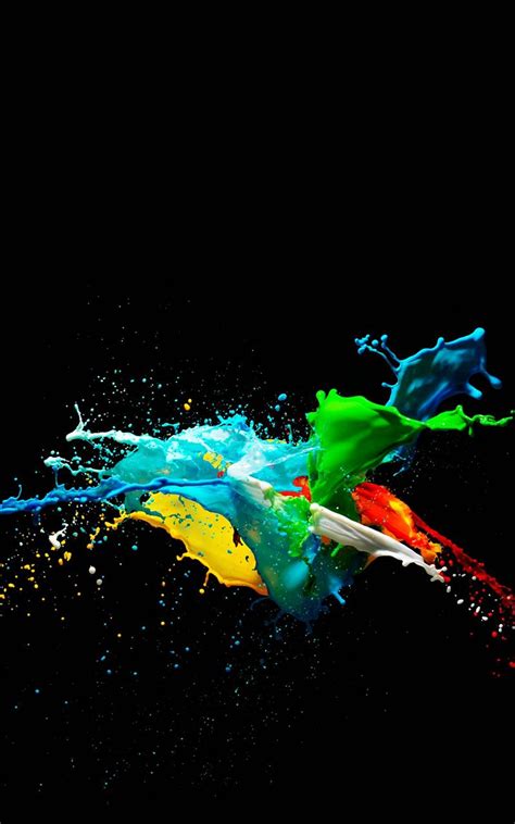 Colorful Painted Black Background 800x1280