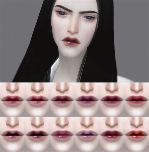 Блеск для губ Bjd Lips By Ddarkstonee Помады блески для губ для Sims 4 Косметика для Sims 4