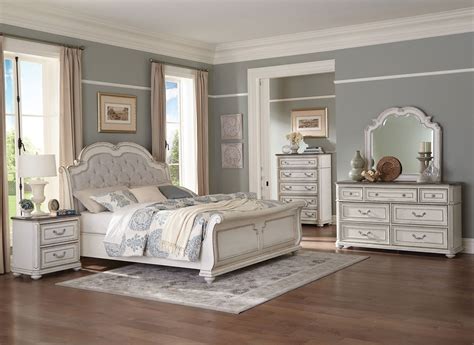 Get extra 5% off with coupon click here! Traditional Antique White & Brown Bedroom Furniture ...