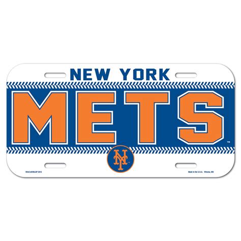 New York Mets Plastic License Plate Fan Treasures