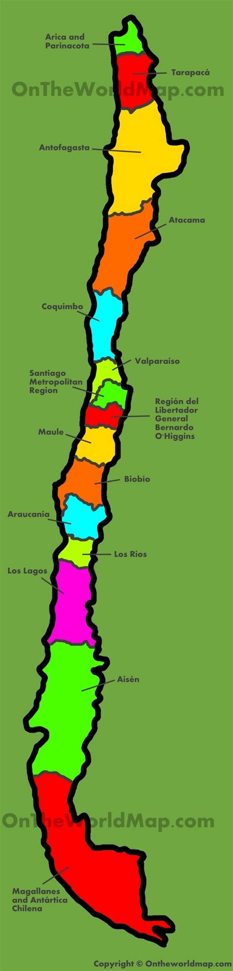 Administrative Map Of Chile