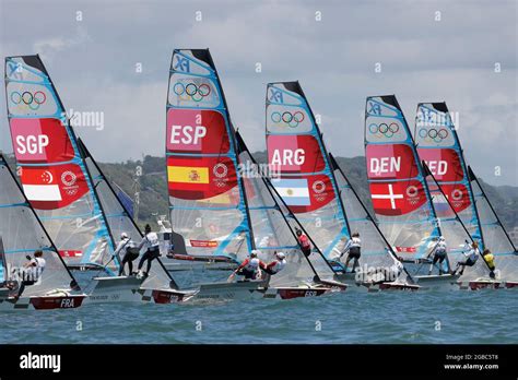 august 3rd 2021 sailing women s skiff 49er fx medal race during the tokyo 2020 olympic