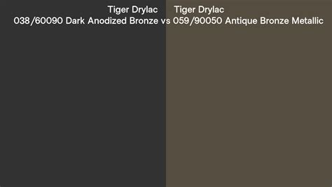 Tiger Drylac 038 60090 Dark Anodized Bronze Vs 059 90050 Antique Bronze