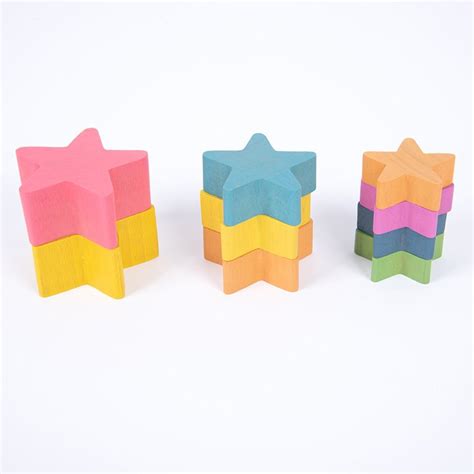 Rainbow Wooden Stars Early Years Direct