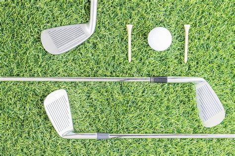 Golf Club And Golf Ball On Green Grass Stock Photo Image Of Shot