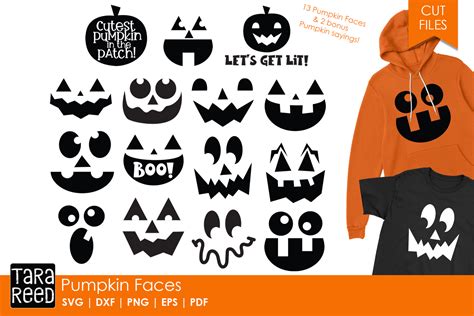 Pumpkin Faces Halloween Svg And Cut Files For Crafters 302833 Cut