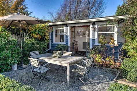 In this case this tiny house building is a studio — it's outfitted with couches instead of beds, but there is any number of possibilities for how the interior of and it does serve as a guest house if needed. tiny house | Backyard guest houses, Tiny cottage, Tiny house