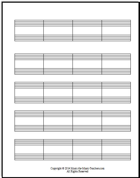 Blank Piano Scale