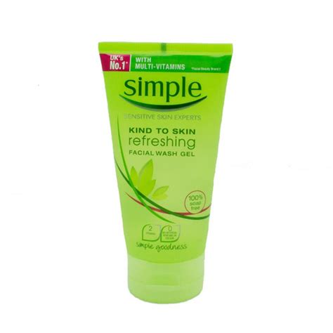 Simple Kind To Skin Refreshing Facial Wash Gel 150ml Inish Pharmacy