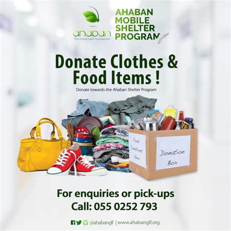 Donate Clothes And Food Items Ahaban The Green Leaf Foundation