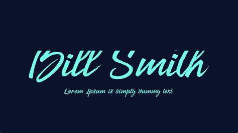 Bill Smith Font Download Free For Desktop And Webfont