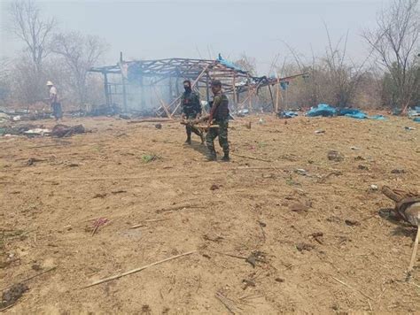 Myanmar Militarys Attack Leaves Village In Ruins Strewn With Charred