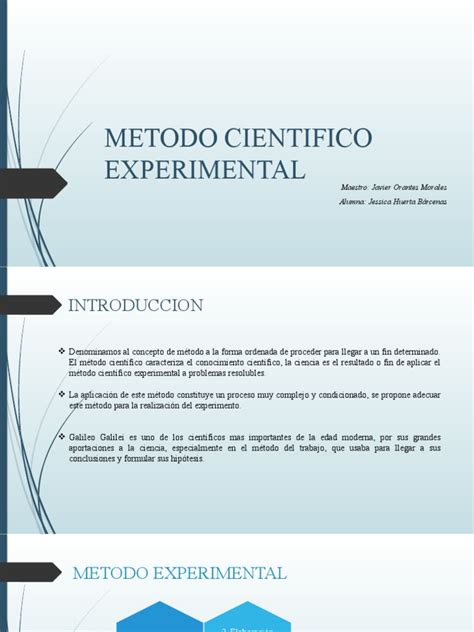 Metodo Cientifico Experimental Pdf Método Científico Hipótesis