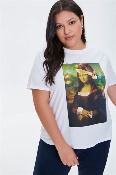 Plus Size Christmas Mona Lisa Tee