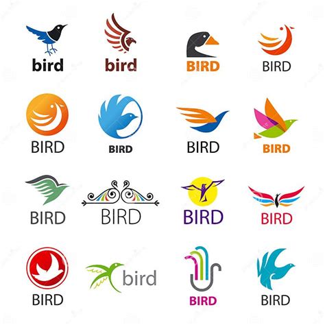 Set Of Vector Logos Birds Stock Vector Illustration Of Birds 49469303