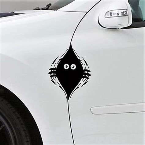 Jual Stiker Pintu Mobil Monster Ngintip Peeking Car Decal Sticker Di
