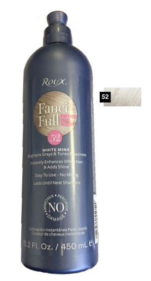 52 Roux Fanci Full Instant Hair Color Rinse White Minx