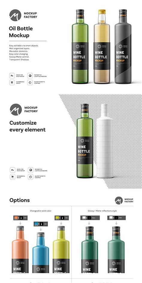 Download Oil Bottle Mockup 3657833 - Free PSD Templates in 2020 | Bottle mockup, Oil bottle, Bottle