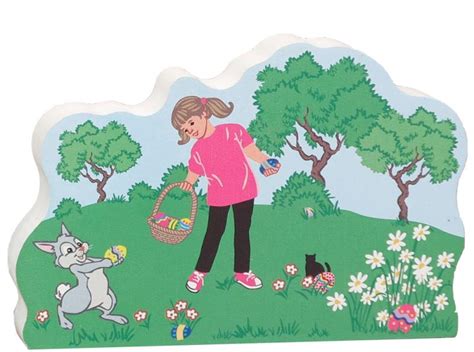 Cottontail Path Eliza Hunts For Eggs The Cats Meow Village