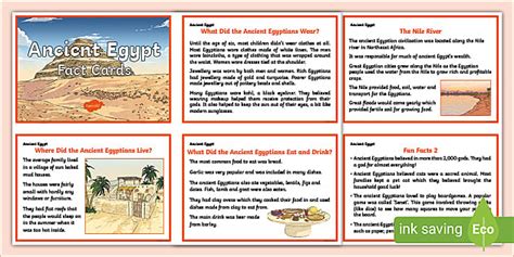 ancient egyptian life display fact cards twinkl