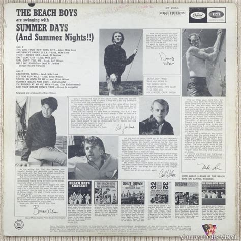 The Beach Boys Summer Days And Summer Nights 1965 Vinyl Lp