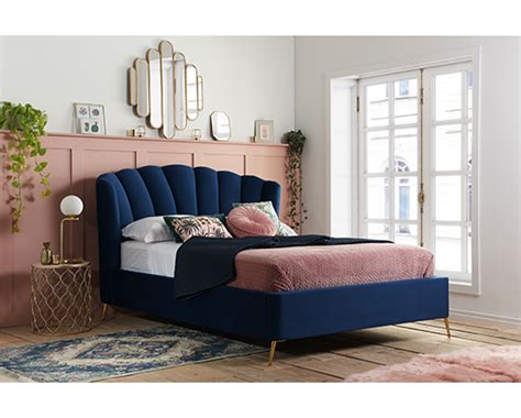 Layla Double Ottoman Bed Midnight Blue Fair For You